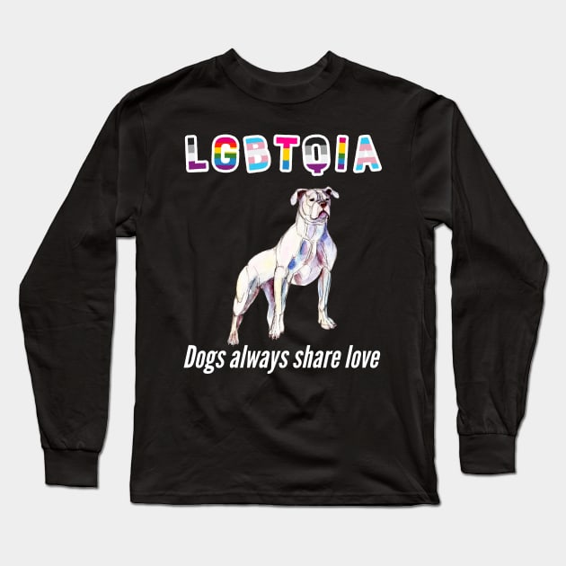 dogs will always share love lgbt Long Sleeve T-Shirt by lone8